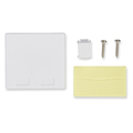 Belden 2-PORT SIDE ENTRY BOX, W/OUT SHUTTER DOOR KEY CONNECT, ELECTRIC WHITE AX105353-EW